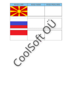 Euroopa riigid ja pealinnad tööleht – riigilipud, riigi nimi ja pealinn täitmiseks mõeldud tabelis