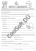 Minu lemmik – loov kirjutamise tööleht lastele