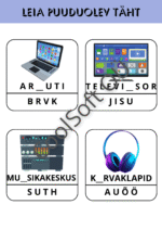 Leia puuduv täht tööleht