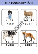 Leia puuduv täht tööleht