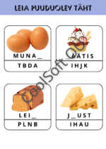 Leia puuduv täht tööleht