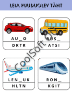 Leia puuduv täht tööleht