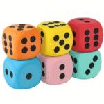 Vahtplastist mängutäringud – sobivad kasutamiseks CoolSofti lauamängudes, nagu Kiki & Sügis või Kivi-paber-käärid seiklus. 🎲🦒