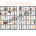 Elukutsete bingo – värviline õppemäng, kus lapsed peavad vihjete põhjal leidma oma bingokaardilt õige elukutse esindaja, näiteks õpetaja, arst või tuletõrjuja. 🎓