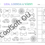 Tööleht “Leia, loenda ja värvi – ISA”, kus lapsed otsivad ja värvivad autosid, saage, tasse, kikilipse ja muid isaga seotud esemeid. 👨‍🔧🎨