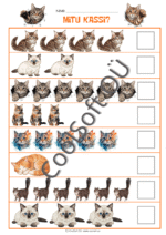 Töölehed „Loenda lemmikloomi“ – lastele mõeldud komplekt, kus tuleb loendada, mitu koera, kassi, papagoid, jänest ja kilpkonna on reas ning saadud vastus kirjuta iga rea lõpus olevasse kasti. 🐕🐈🐇🐢🐦