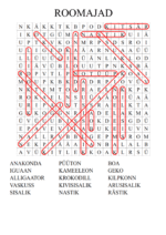 Roomajate sõnaotsingu lahenduskäik