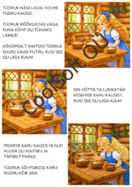 Muinasjutt Kolm karu lastele – 9 lk kirjatähtedes, 9 lk trükitähtedes ja 25 jutustamispilti