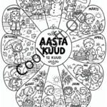 Aasta kuud lastele – 12 kuu nimetuste ja järjekorra õppimise värvimisülesanne